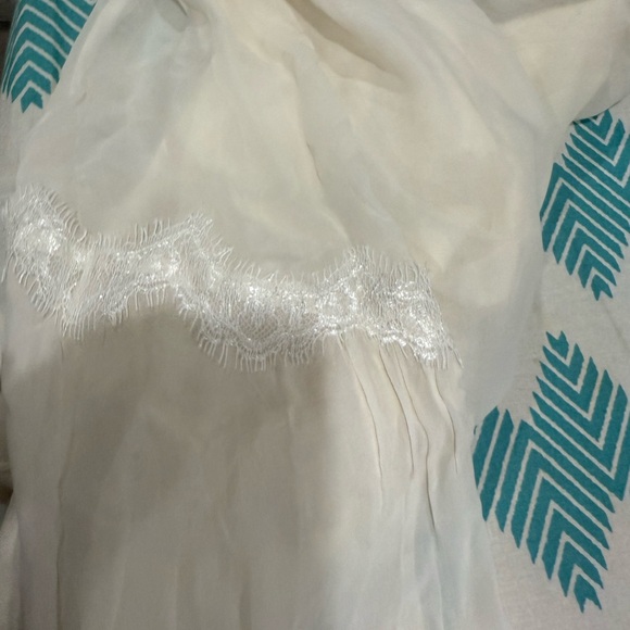 Boston Proper Cream Silk Ruffled Blouse - Picture 14 of 15